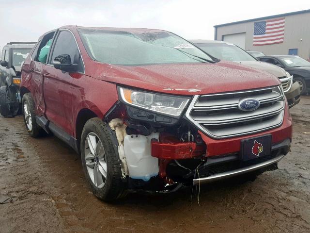 2FMTK3J81FBC11112 - 2015 FORD EDGE SEL RED photo 1