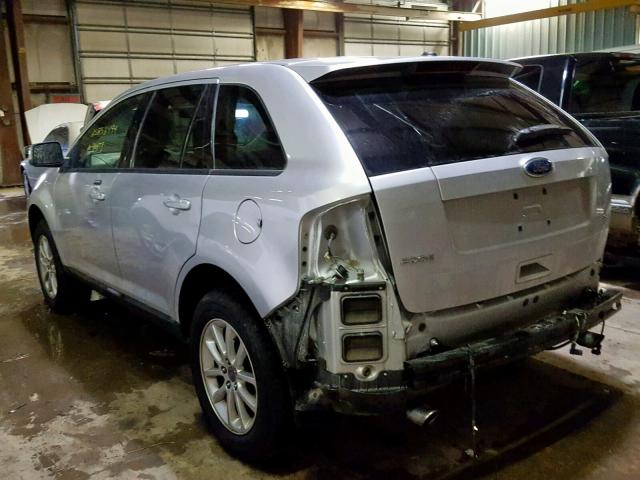 2FMDK4JC6ABA21412 - 2010 FORD EDGE SEL SILVER photo 3