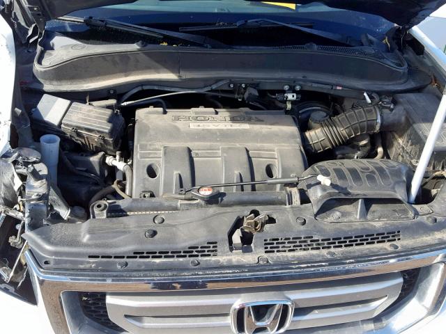 5FPYK1F53BB006554 - 2011 HONDA RIDGELINE WHITE photo 7