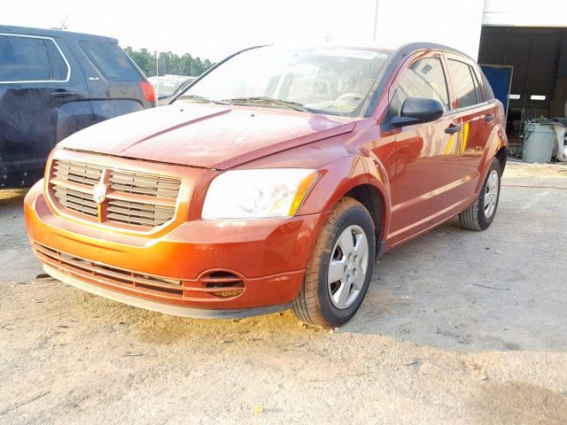 1B3HB28B47D532421 - 2007 DODGE CALIBER ORANGE photo 2