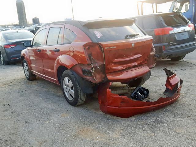 1B3HB28B47D532421 - 2007 DODGE CALIBER ORANGE photo 3