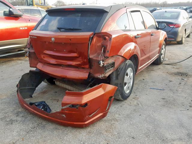 1B3HB28B47D532421 - 2007 DODGE CALIBER ORANGE photo 4