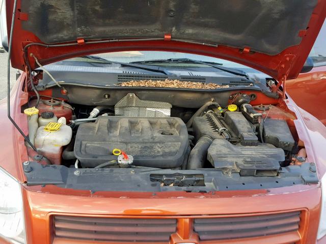 1B3HB28B47D532421 - 2007 DODGE CALIBER ORANGE photo 7