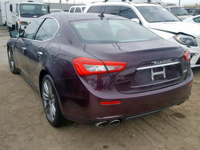 ZAM57XSA2H1240491 - 2017 MASERATI GHIBLI PURPLE photo 3