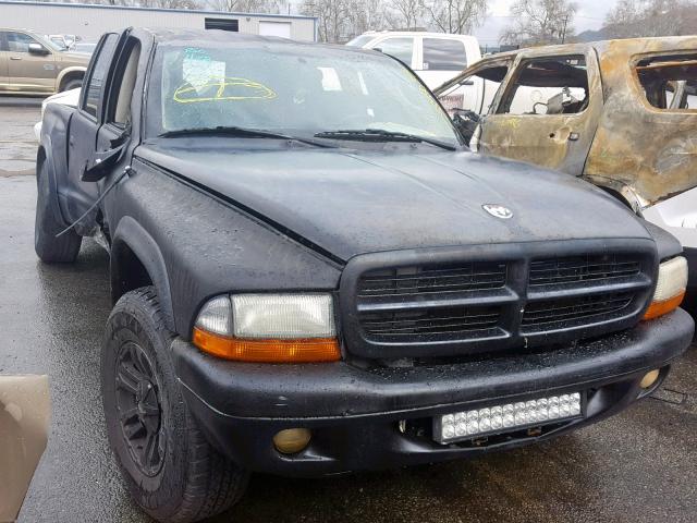 1D7HL38N33S209470 - 2003 DODGE DAKOTA QUA BLACK photo 1