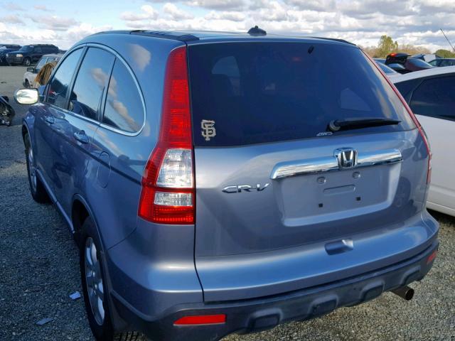 JHLRE48727C075120 - 2007 HONDA CR-V EXL BLUE photo 3