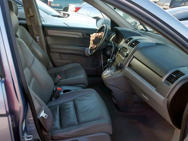 JHLRE48727C075120 - 2007 HONDA CR-V EXL BLUE photo 5