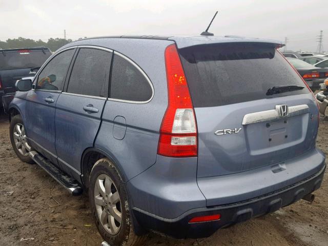 JHLRE38738C057625 - 2008 HONDA CR-V EXL BLUE photo 3