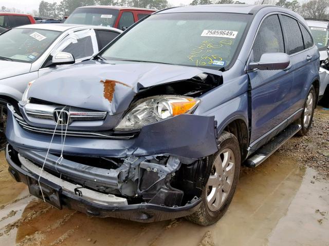 JHLRE38738C057625 - 2008 HONDA CR-V EXL BLUE photo 4