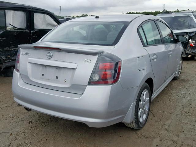 3N1AB6AP9CL737639 - 2012 NISSAN SENTRA 2.0 SILVER photo 4