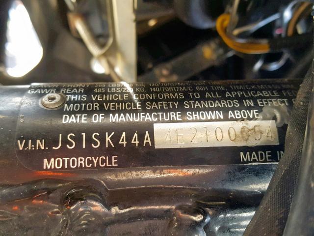 JS1SK44A4E2100654 - 2014 SUZUKI DR-Z400 SM BLACK photo 10