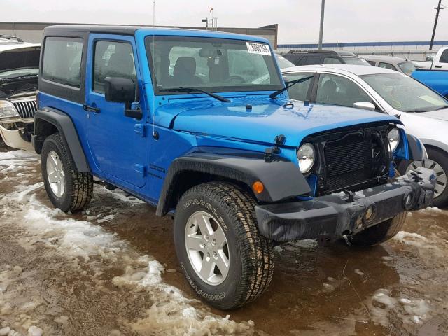 1C4AJWAG8GL139916 - 2016 JEEP WRANGLER S BLUE photo 1