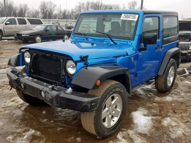 1C4AJWAG8GL139916 - 2016 JEEP WRANGLER S BLUE photo 2