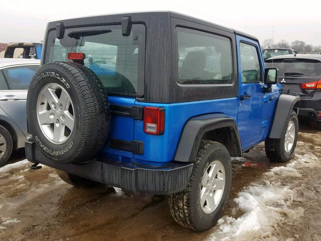 1C4AJWAG8GL139916 - 2016 JEEP WRANGLER S BLUE photo 4