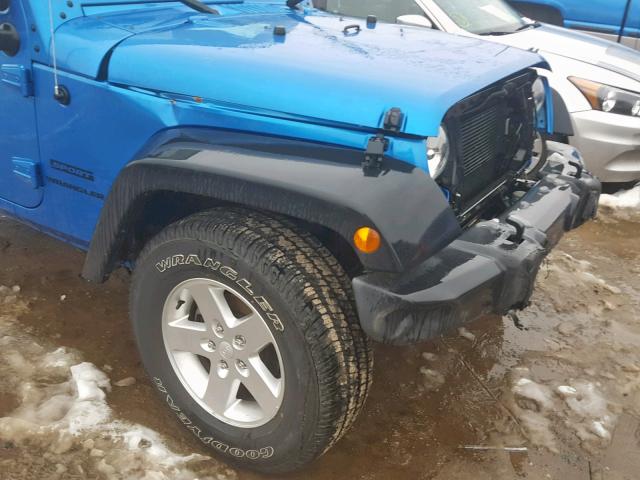 1C4AJWAG8GL139916 - 2016 JEEP WRANGLER S BLUE photo 9