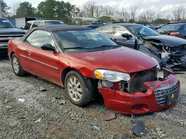 1C3EL75R76N181594 - 2006 CHRYSLER SEBRING GT RED photo 1