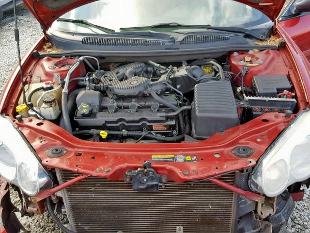 1C3EL75R76N181594 - 2006 CHRYSLER SEBRING GT RED photo 7