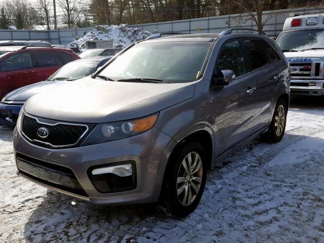 5XYKWDA24BG171491 - 2011 KIA SORENTO SX GRAY photo 2