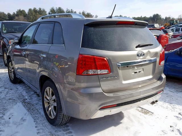 5XYKWDA24BG171491 - 2011 KIA SORENTO SX GRAY photo 3