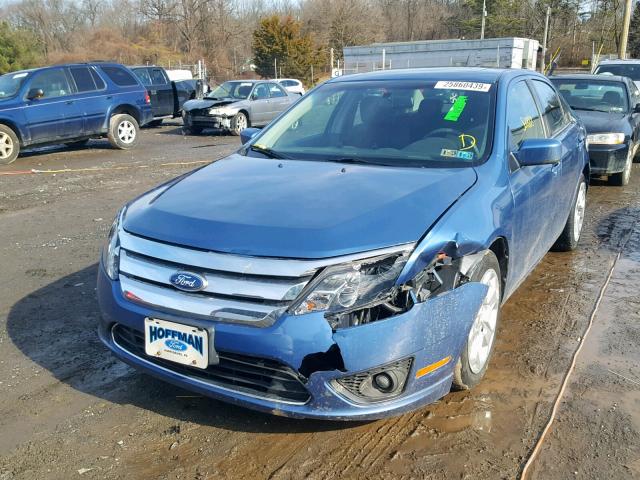 3FAHP0HA2AR387234 - 2010 FORD FUSION SE BLUE photo 2