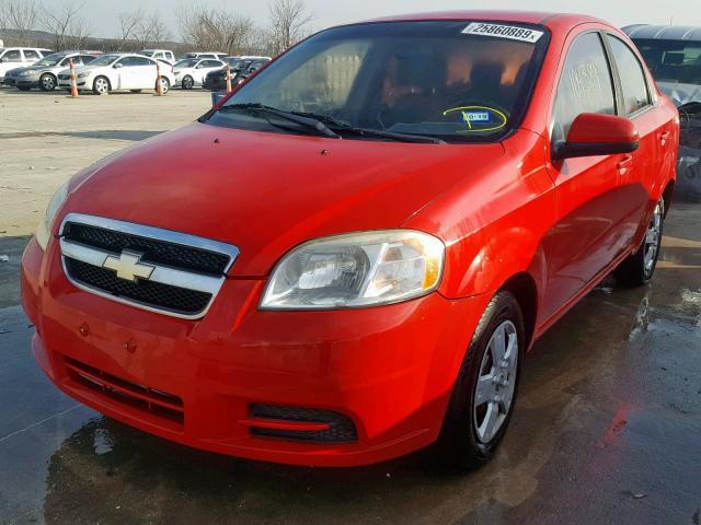 KL1TD5DE6AB079238 - 2010 CHEVROLET AVEO LS RED photo 2