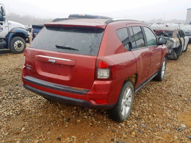 1C4NJDBB1ED756896 - 2014 JEEP COMPASS SP წითელი ფოტო 4