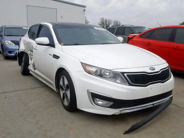 KNAGM4AD9D5055838 - 2013 KIA OPTIMA HYB WHITE photo 1