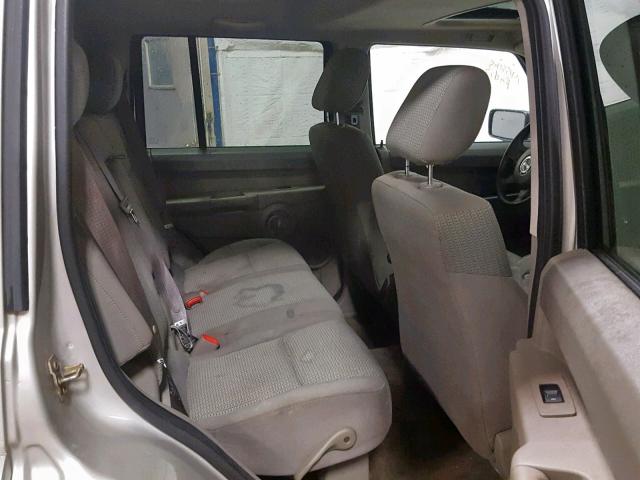 1J8HG48K86C366557 - 2006 JEEP COMMANDER TAN photo 6