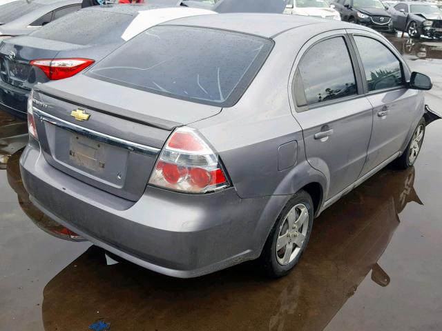 KL1TD5DE7BB211277 - 2011 CHEVROLET AVEO LS SILVER photo 4