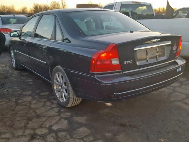 YV1TH59H741363305 - 2004 VOLVO S80 2.5T BLACK photo 3