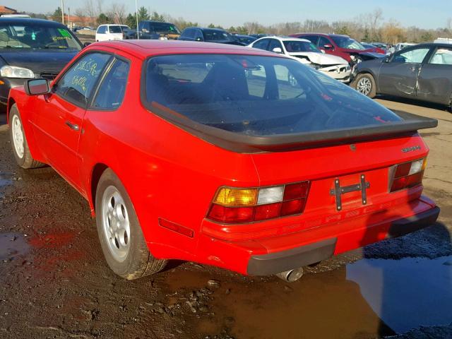 WP0AB0943JN473433 - 1988 PORSCHE 944 RED photo 3