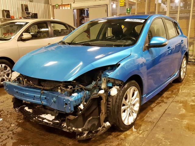 JM1BL1H50A1212804 - 2010 MAZDA 3 S BLUE photo 2