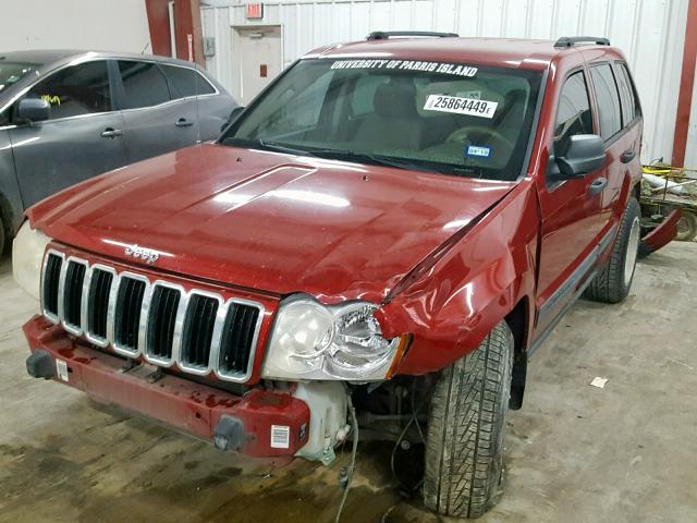 1J4GS48K95C644456 - 2005 JEEP GRAND CHER RED photo 2