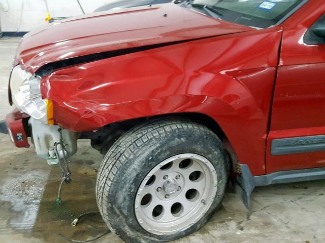 1J4GS48K95C644456 - 2005 JEEP GRAND CHER RED photo 9