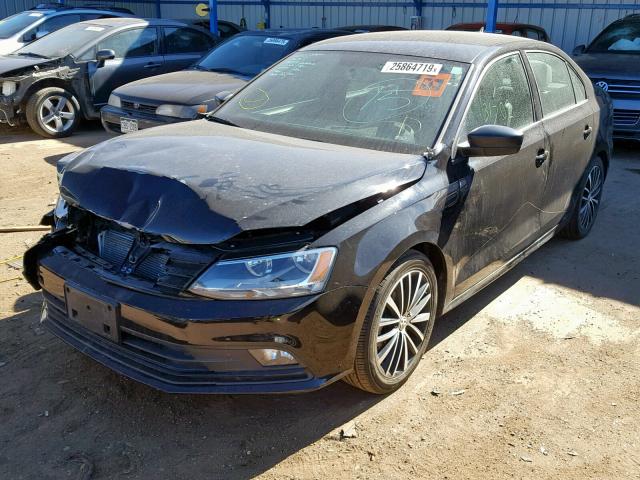 3VWD17AJ7GM298453 - 2016 VOLKSWAGEN JETTA SPOR BLACK photo 2