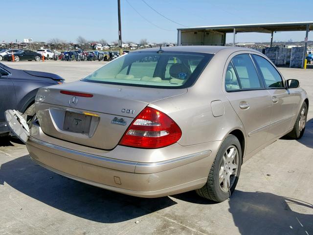 WDBUF26J15A676453 - 2005 MERCEDES-BENZ E 320 CDI BEIGE photo 4