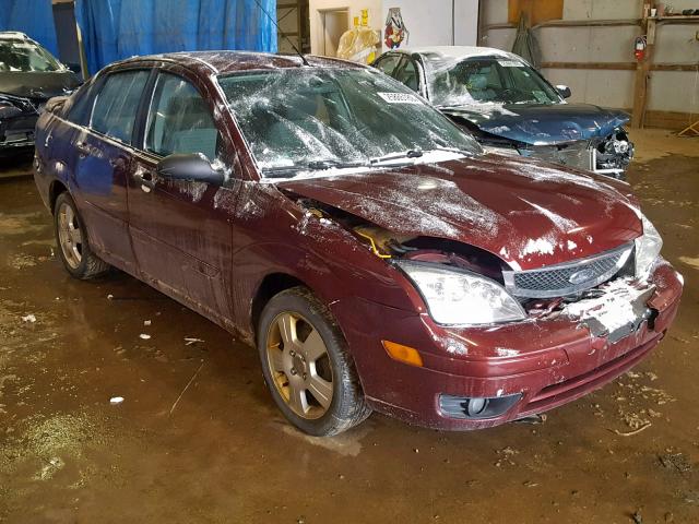 1FAHP34N37W366179 - 2007 FORD FOCUS ZX4 RED photo 1