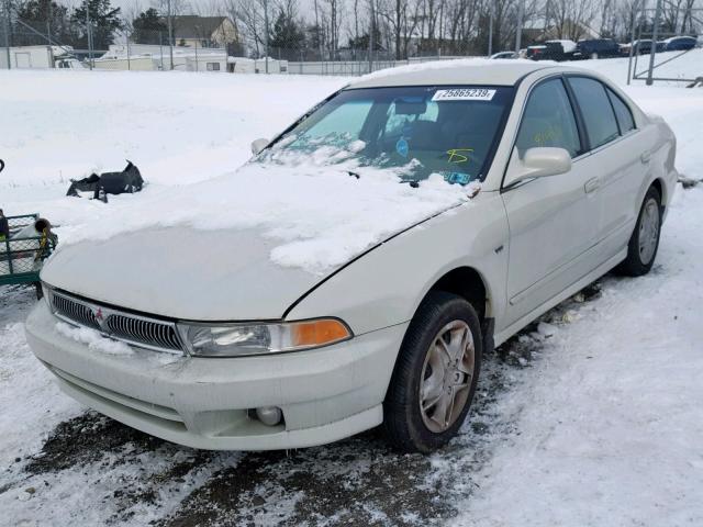 4A3AA46H11E133812 - 2001 MITSUBISHI GALANT ES WHITE photo 2