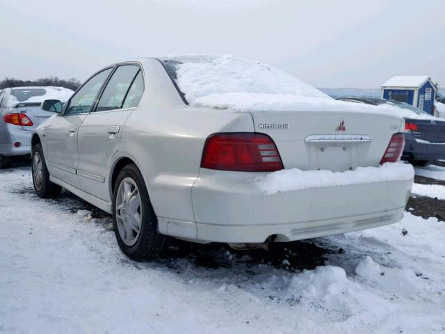 4A3AA46H11E133812 - 2001 MITSUBISHI GALANT ES WHITE photo 3