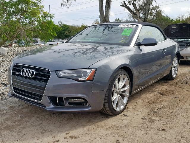 WAULFAFHXDN001144 - 2013 AUDI A5 PREMIUM GRAY photo 2