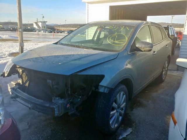 JM3TB3MV0A0221699 - 2010 MAZDA CX-9 GRAY photo 2