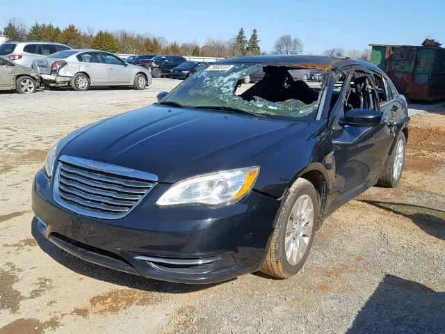 1C3CCBAB8CN222751 - 2012 CHRYSLER 200 LX BLACK photo 2