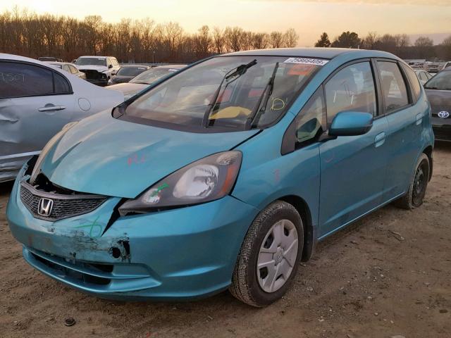 JHMGE8H39DC032784 - 2013 HONDA FIT TURQUOISE photo 2