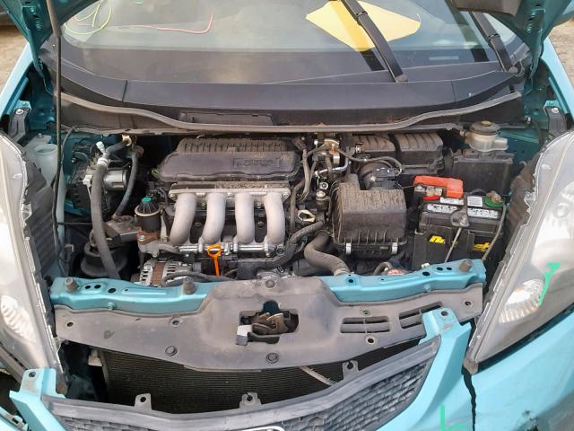 JHMGE8H39DC032784 - 2013 HONDA FIT TURQUOISE photo 7