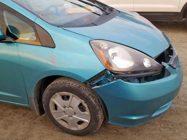 JHMGE8H39DC032784 - 2013 HONDA FIT TURQUOISE photo 9