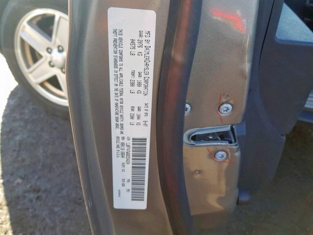 1J8FF47W68D534224 - 2008 JEEP COMPASS SP 棕色 照片 10