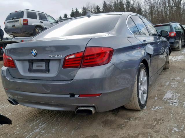 WBAFU9C57BC784847 - 2011 BMW 550 XI GRAY photo 4
