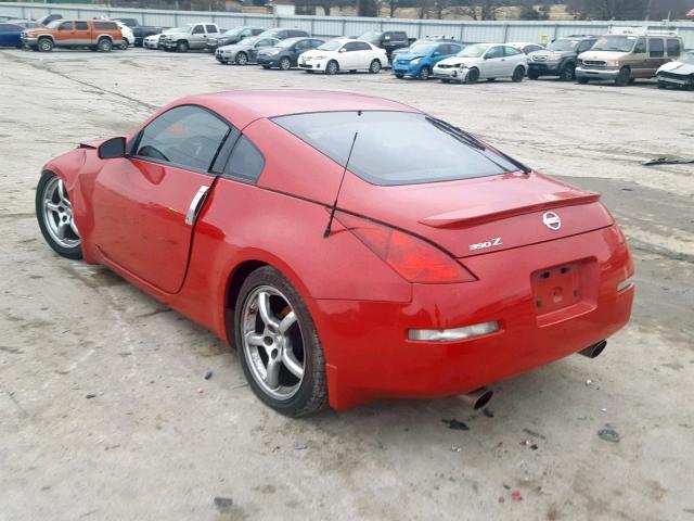 JN1AZ34D55M608382 - 2005 NISSAN 350Z COUPE RED photo 3