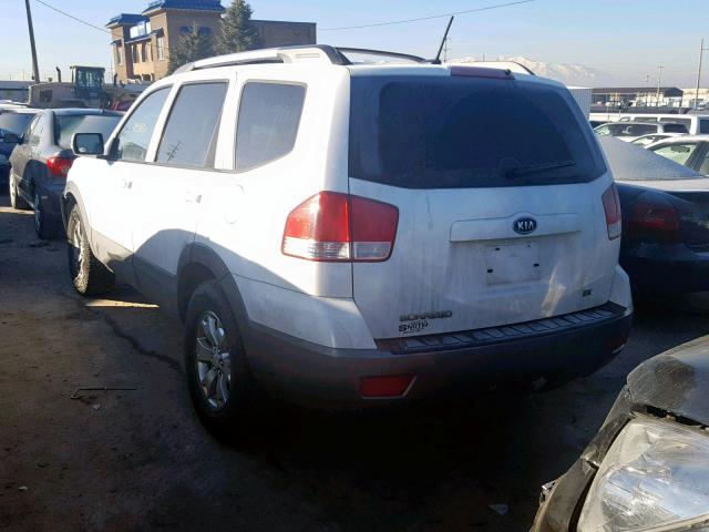 KNDJH741695039054 - 2009 KIA BORREGO LX WHITE photo 3