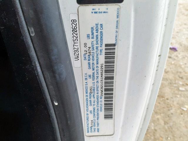 3VWCB21C51M452291 - 2001 VOLKSWAGEN NEW BEETLE Ağ foto 10
